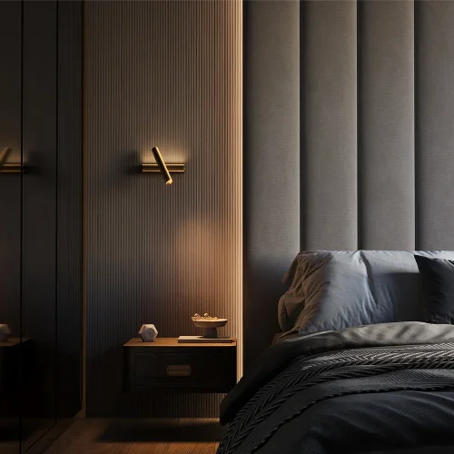 Бра LED Paradox MOD442WL-L8BS3K Maytoni латунь на 1 лампу, основание латунь в стиле современный для чтения фото 2