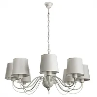Люстра подвесная  ORLEAN A9310LM-8WG Arte Lamp белая на 8 ламп, основание белое в стиле классика 