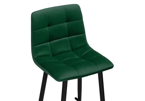 Полубарный стул Чилли К зеленый / черный 533170 Woodville, зелёный/велюр, ножки/металл/чёрный, размеры - ****430*420 фото 5