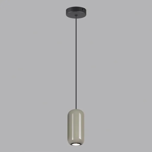 Светильник подвесной Ovali 5053/1D Odeon Light серый 1 лампа, основание чёрное в стиле современный трубочки фото 4