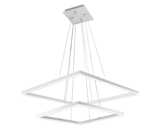 Люстра подвесная LED Альтис 08229,01(4000K) Kink Light белая на 1 лампа, основание белое в стиле хай-тек современный квадраты