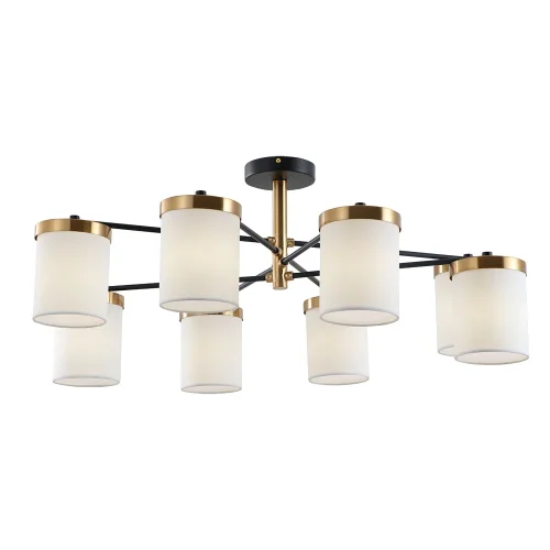 Люстра потолочная Modello A4099PL-8BK Arte Lamp белая на 8 ламп, основание чёрное в стиле современный 