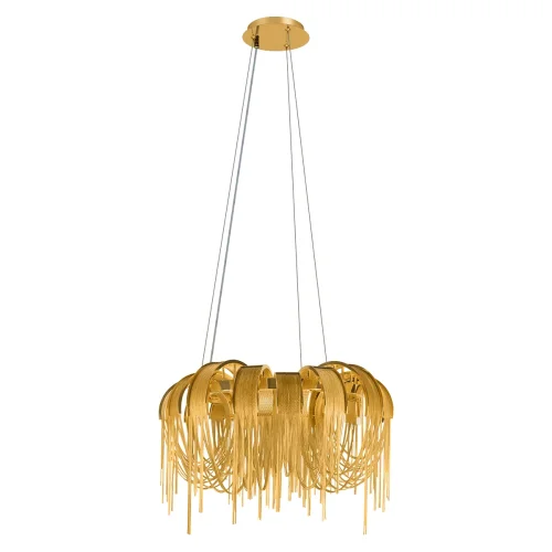 Люстра подвесная Volver 10404/650 GD LOFT IT золотая на 5 ламп, основание золотое в стиле арт-деко цепочки