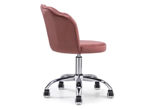 Компьютерное кресло Bud pink 15106 Woodville, розовый/велюр, ножки/металл/хром, размеры - *830***560*540 фото 3