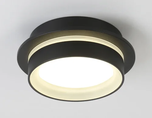 Светильник накладной TN5385 Ambrella light чёрный 1 лампа, основание чёрное в стиле современный круглый фото 3