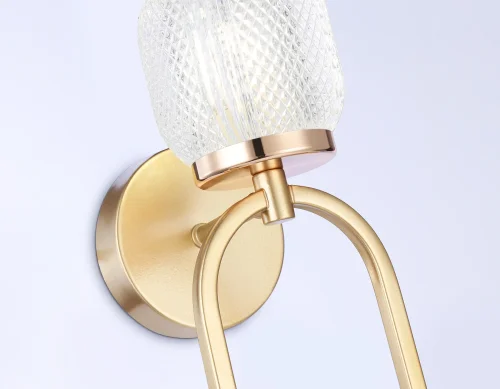 Бра TR5424 Ambrella light прозрачный на 1 лампа, основание золотое в стиле современный  фото 3
