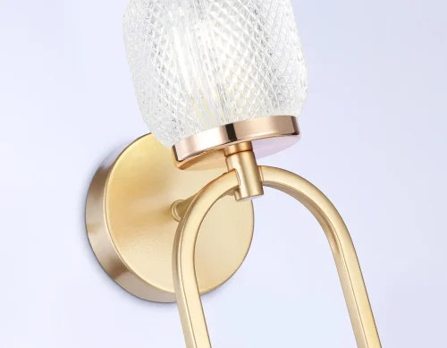 Бра TR5424 Ambrella light прозрачный на 1 лампу, основание золотое в стиле современный фото 3