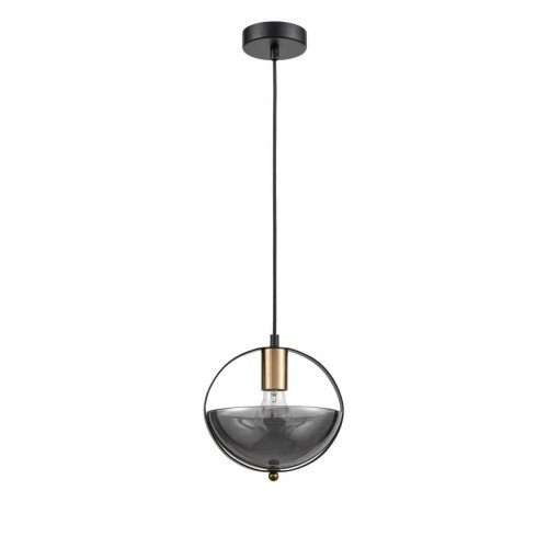 Светильник подвесной Broadway VL5362P11 Vele Luce серый чёрный 1 лампа, основание чёрное в стиле современный шар фото 3