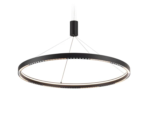 Светильник подвесной LED FL5856 Ambrella light чёрный 1 лампа, основание чёрное в стиле современный хай-тек кольца фото 2