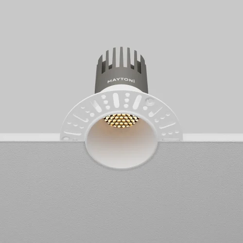 Светильник точечный LED Dip DL120-10W-3K-TRS-W Maytoni белый на 1 лампу, основание белое в стиле современный хай-тек круглый для затирки фото 10