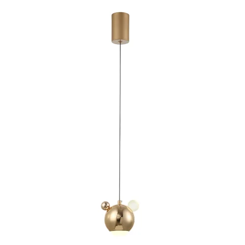 Светильник подвесной LED AMIGO SP LED GOLD Crystal Lux золотой 1 лампа, основание золотое в стиле современный шар фото 3
