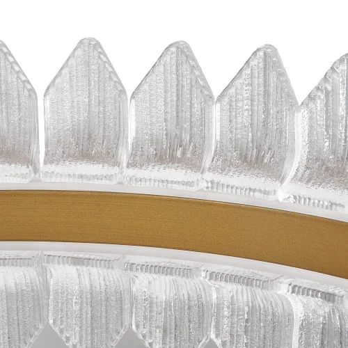 Светильник подвесной LED Mirabella 4754-5P Favourite прозрачный на 1 лампу, основание латунь в стиле современный кольца фото 5