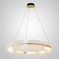 Люстра подвесная KEARNEY D80 White 197803-23 ImperiumLoft белая на 9 ламп, основание золотое в стиле современный 