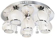 Светильник потолочный LED 179-107-06 Velante белый 6 ламп, основание хром в стиле современный 