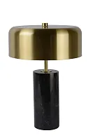 Настольная лампа Mirasol 34540/03/30 Lucide бронзовая 3 лампы, основание чёрное мрамор в стиле современный 