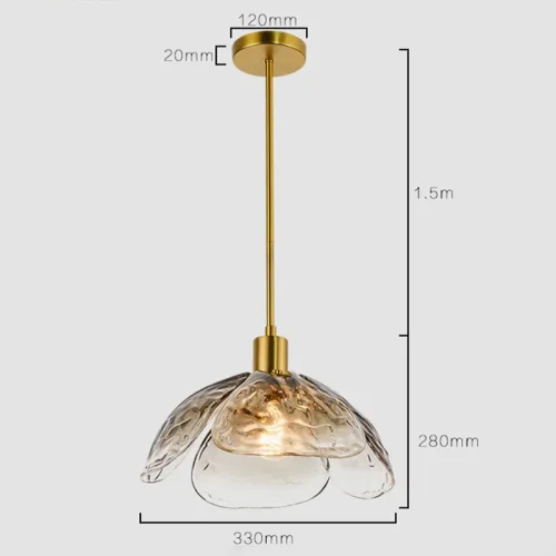 Светильник подвесной FLEUR A Прозрачный 178124-26 ImperiumLoft прозрачный 1 лампа, основание золотое в стиле современный  фото 35