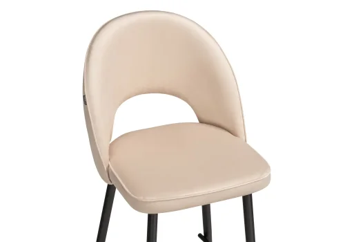 Полубарный стул Клэйн MR -26 / черный 532411 Woodville, бежевый/велюр, ножки/металл/чёрный, размеры - ****500*550 фото 5