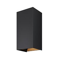 Настенный светильник ЛЕД уличный Драп / Drape O525WL-L20B3K Maytoni уличный IP65 чёрный на 1 лампу, плафон чёрный в стиле современный ЛЕД