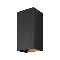 Настенный светильник ЛЕД уличный Драп / Drape O525WL-L20B3K Maytoni уличный IP65 чёрный на 1 лампу, плафон чёрный в стиле современный ЛЕД