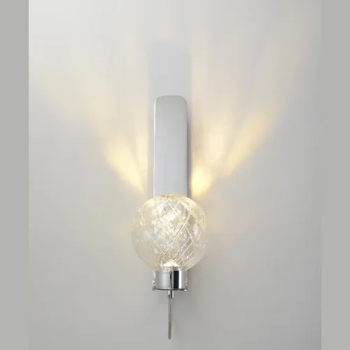 Бра LED BELLA AP1 CHROME Crystal Lux прозрачный на 1 лампу, основание хром в стиле современный фото 2