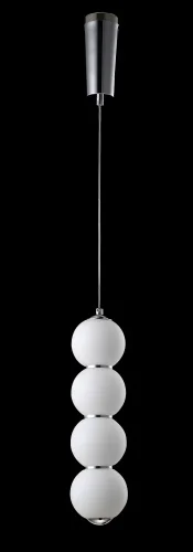 Светильник подвесной LED DESI SP4 CHROME/WHITE Crystal Lux белый на 1 лампу, основание хром в стиле современный шар фото 3
