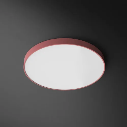 Светильник потолочный DISC COLOR D50 Pink 193113-26 ImperiumLoft белый на 1 лампу, основание розовое в стиле современный 