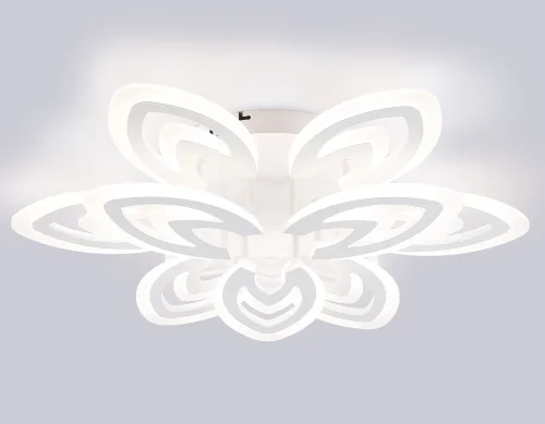Люстра потолочная LED с пультом FA4547 Ambrella light белая на 1 лампа, основание белое в стиле современный хай-тек с пультом фото 8