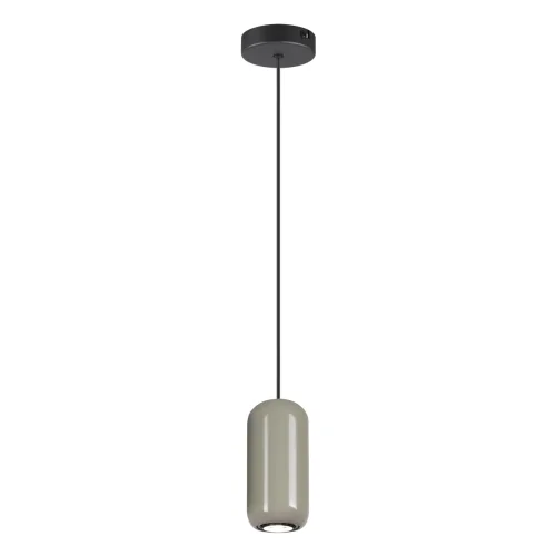Светильник подвесной Ovali 5053/1D Odeon Light серый 1 лампа, основание чёрное в стиле современный трубочки фото 3