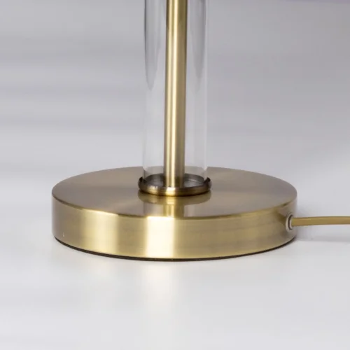 Настольная лампа Конрад 667034101 MW-Light бежевая 1 лампа, основание прозрачное античное бронза стекло металл в стиле классический  фото 5
