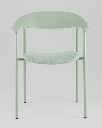 Стул Eila, с подушкой, пластик зеленый УТ000039778 Stool Group, зелёный/рогожка, ножки/пластик/зелёный, размеры - *775***502*591 фото 2