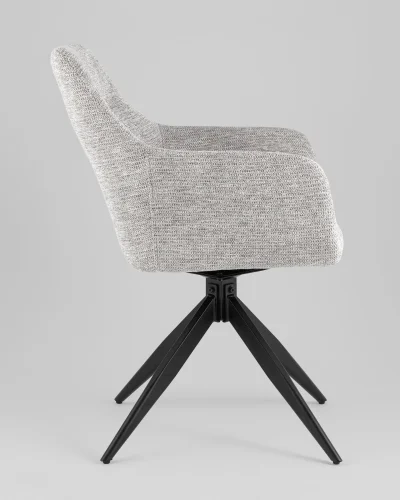 Стул обеденный Enid, светло-серый УТ000039274 Stool Group, серый/рогожка, ножки/металл/чёрный, размеры - ***** фото 3