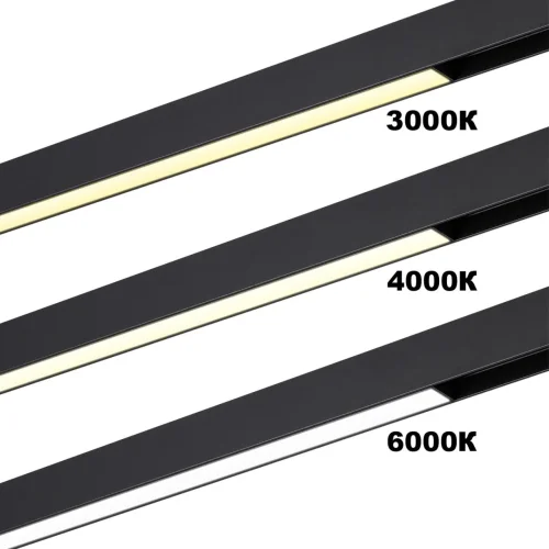 Трековый токопроводящий светильник LED с переключателем цветовой темперетуры Vector 359942 Novotech чёрный для шинопроводов серии Vector чёрный фото 3