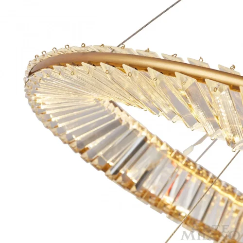 Люстра подвесная LED с пультом AM-Venezia 318033/D800-D600-D400 BS Arte Milano прозрачная на 1 лампу, основание латунь в стиле современный кольца с пультом фото 4