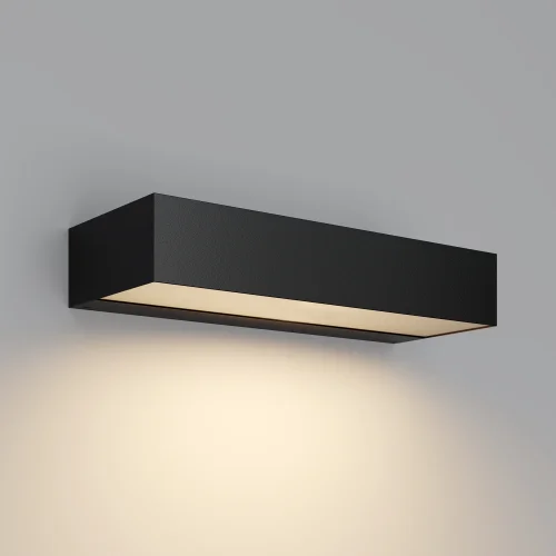 Настенный светильник уличный LED Lot O428WL-L10GF3K Maytoni уличный IP65 графит на 1 лампу, плафон графит в стиле современный LED фото 2