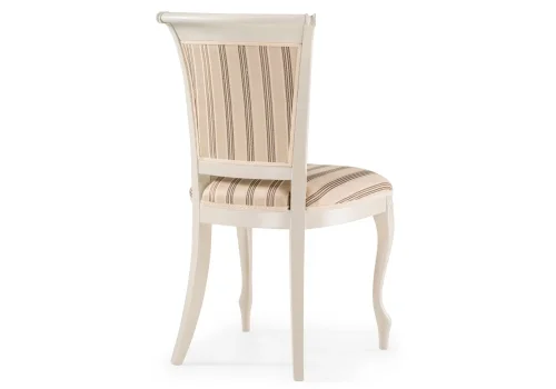 Деревянный стул Амбертин молочный / агата серая 505474 Woodville, бежевый/ткань, ножки/массив березы дерево/молочный, размеры - ****490*560 фото 4