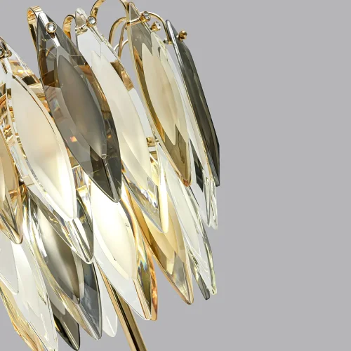 Настольная лампа Vilna 5068/3T Odeon Light янтарная серая белая 3 лампы, основание золотое металл в стиле современный  фото 5