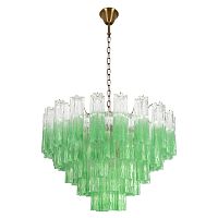 Люстра подвесная Мурано / Murano 10580/800 Clear green LOFT IT зелёная на 18 ламп, основание бронзовое в стиле арт-деко современный Люстра подвесная Мурано / Murano 10580/800 Clear green LOFT IT зелёная на 18 ламп, основание бронзовое в стиле арт-деко современный