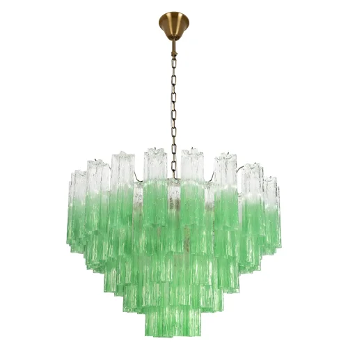 Люстра подвесная Мурано / Murano 10580/800 Clear green LOFT IT зелёная на 18 ламп, основание бронзовое в стиле арт-деко современный Люстра подвесная Мурано / Murano 10580/800 Clear green LOFT IT зелёная на 18 ламп, основание бронзовое в стиле арт-деко современный