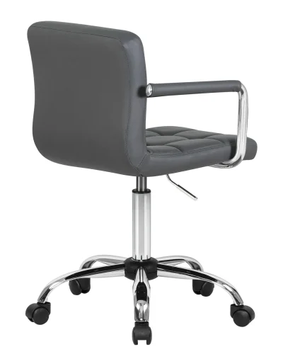 Офисное кресло набор 2 шт. SET-2 9400-LM TERRY, цвет серый Dobrin, /экокожа, ножки/металл/хром, размеры - 810*950***580*580 фото 5