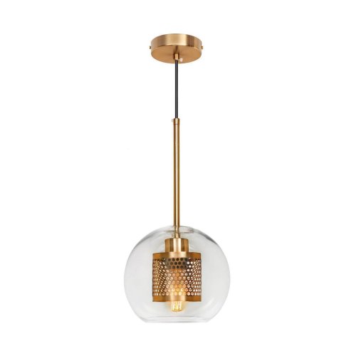 Светильник подвесной LOFT2566-A LOFT IT бронзовый прозрачный 1 лампа, основание бронзовое в стиле современный лофт шар