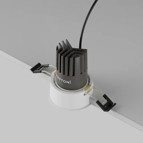 Светильник точечный LED Dip DL115-10W-3K-W Maytoni белый на 1 лампу, основание белое в стиле хай-тек современный круглый фото 4