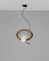 Светильник подвесной Cosmi V10696-PL Moderli серый белый 1 лампа, основание чёрное в стиле современный 