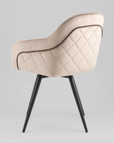 Стул вращающийся Новел New велюр серо-коричневый УТ000040035 Stool Group, коричневый бежевый/велюр, ножки/металл/чёрный, размеры - ***** фото 5