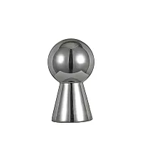Настольная лампа BIRILLO TL1 MEDIUM FUME Ideal Lux прозрачная хром на 1 лампу, основание прозрачное хром стекло металл в стиле современный 