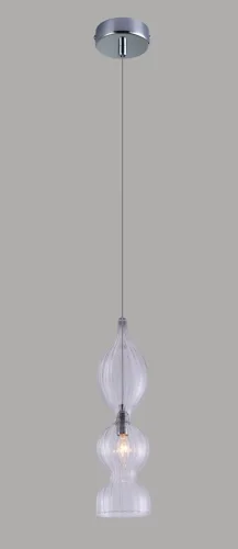 Светильник подвесной IRIS SP1 B TRANSPARENT Crystal Lux прозрачный на 1 лампу, основание хром в стиле современный фото 2