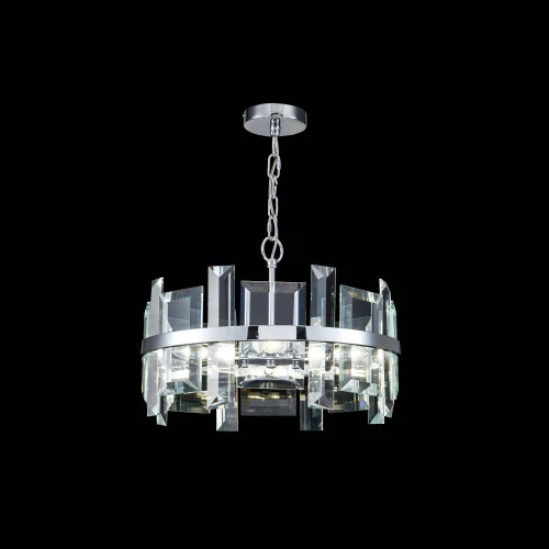Люстра подвесная Cerezo MOD201PL-05N Maytoni прозрачная на 5 ламп, основание хром в стиле современный  фото 2