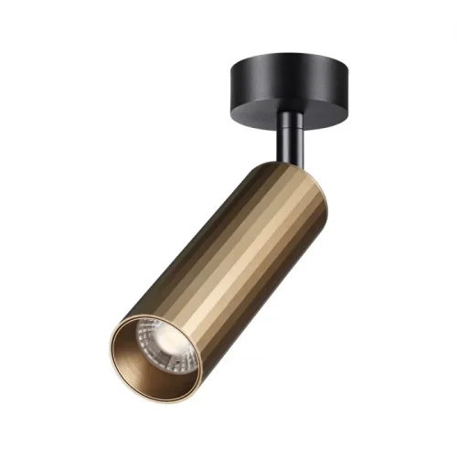 Светильник накладной LED Alba 358987 Novotech бронзовый на 1 лампу, основание чёрное в стиле современный хай-тек круглый