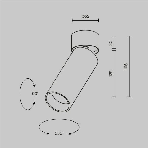 Светильник потолочный Фокус / FOCUS LED 12 Вт 4000 К 50° C055CL-L12W4K-W-PT Maytoni платина ЛЕД в стиле современный хай-тек трубочки фото 9 Светильник потолочный Фокус / FOCUS LED 12 Вт 4000 К 50° C055CL-L12W4K-W-PT Maytoni платина ЛЕД в стиле современный хай-тек трубочки фото 9