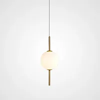 Светильник подвесной VOKE L1 219147-23 ImperiumLoft белый на 1 лампу, основание латунь в стиле современный 
