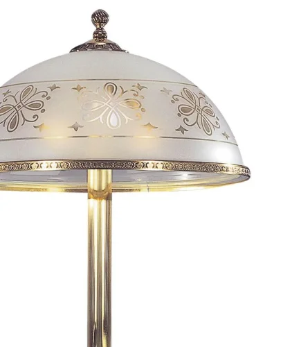 Торшер напольный  PN 6102/2 Reccagni Angelo  прозрачный белый 2 лампы, основание золотое в стиле классический
 фото 4